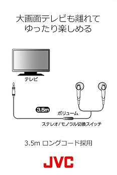 (未使用･未開封品)　JVC HP-F207L-B イヤホン テレビ用 ボリュームコントローラー付 ブラック sdt40b8 Amazon.co.jp: JVC HP-F207L-B イヤホン テレビ用 ボリューム